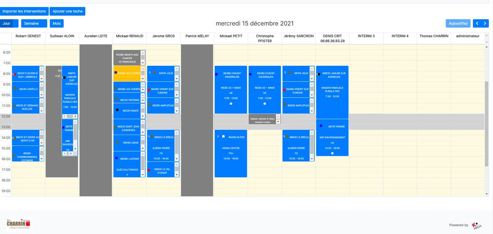 Interface de Charrin