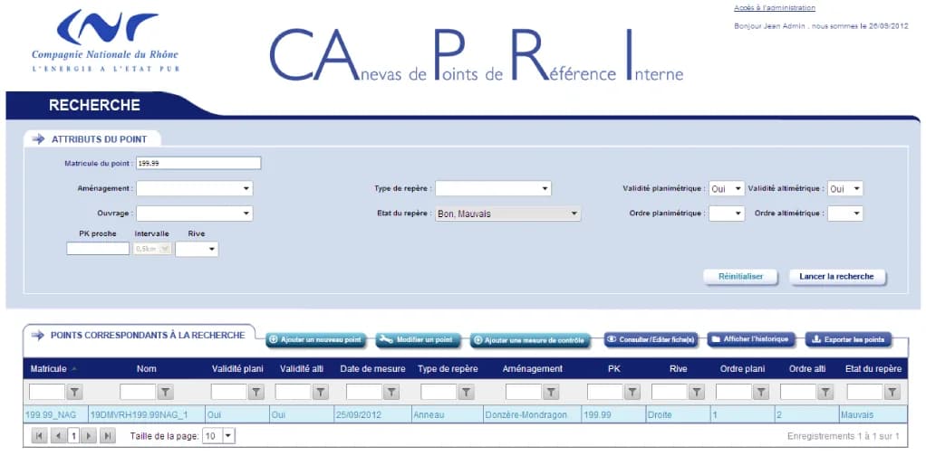 Interface de Capri