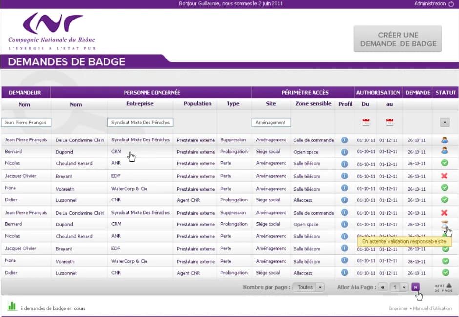 Interface de CEB
