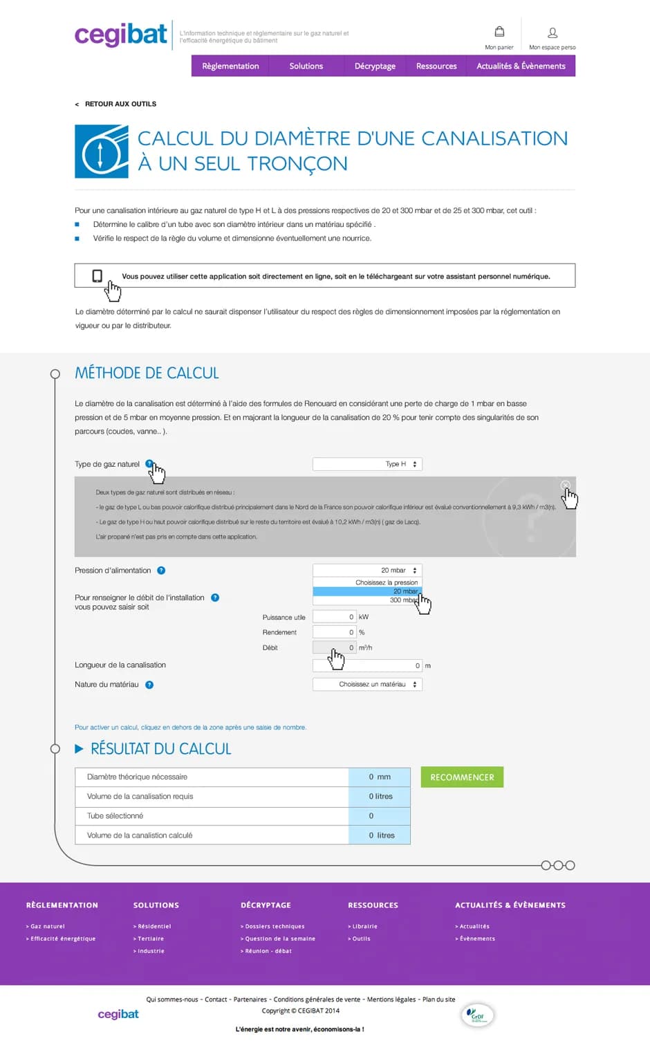 Interface de Cegibat