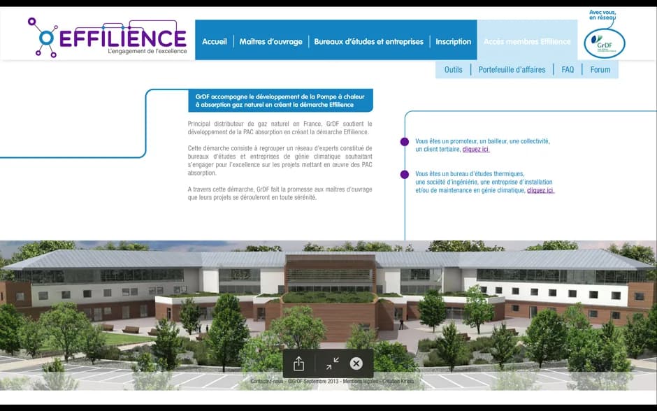 Interface de Effilience